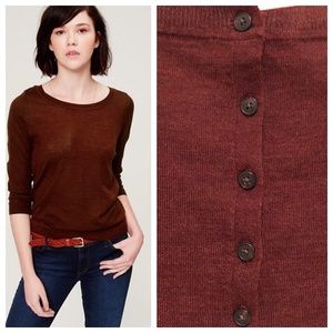 LOFT Button Back Sweater
